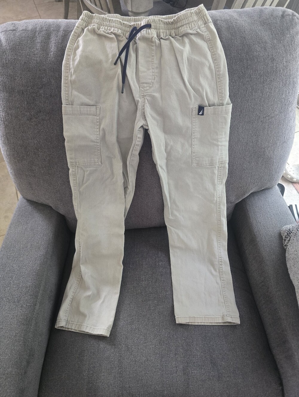 Nautica Men's Cargo Drawstring Pants - Beige